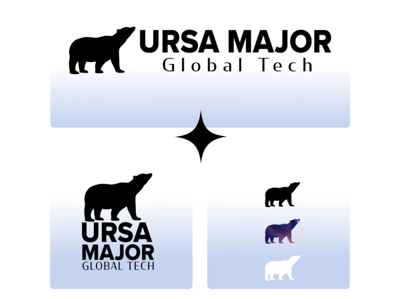 Ursa Major Global Tech logo design by RedTail Web Design.