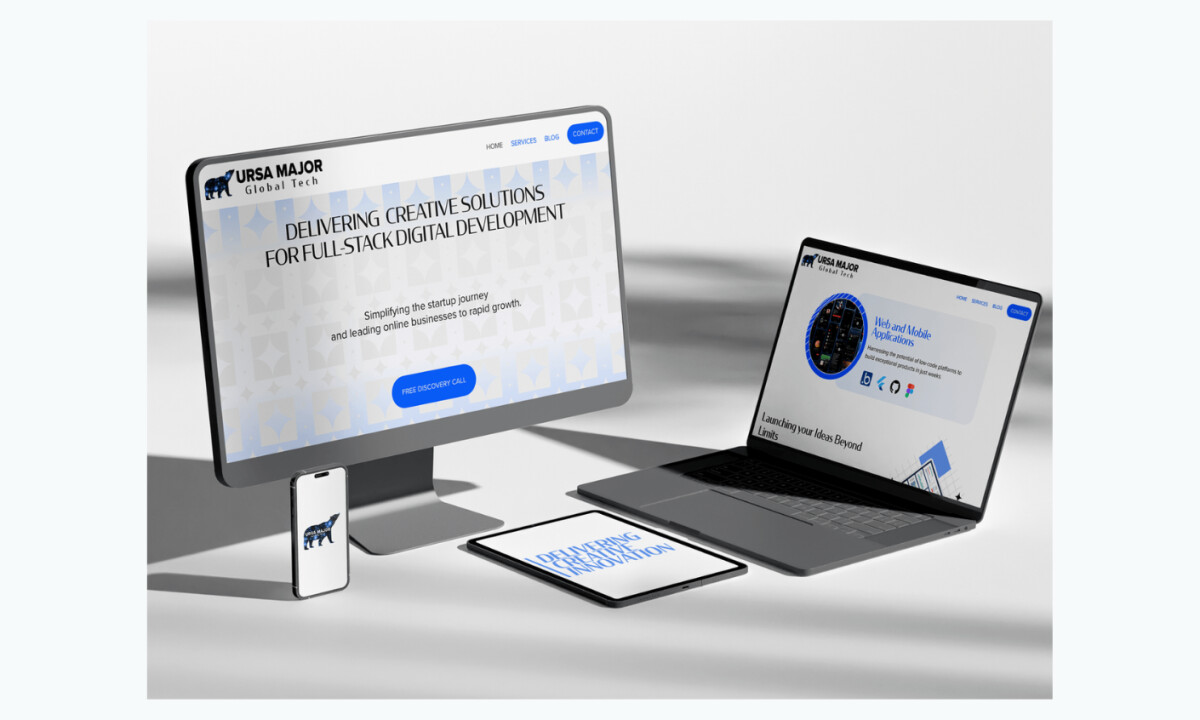 Ursa Major Global Tech logo design by RedTail Web Design.