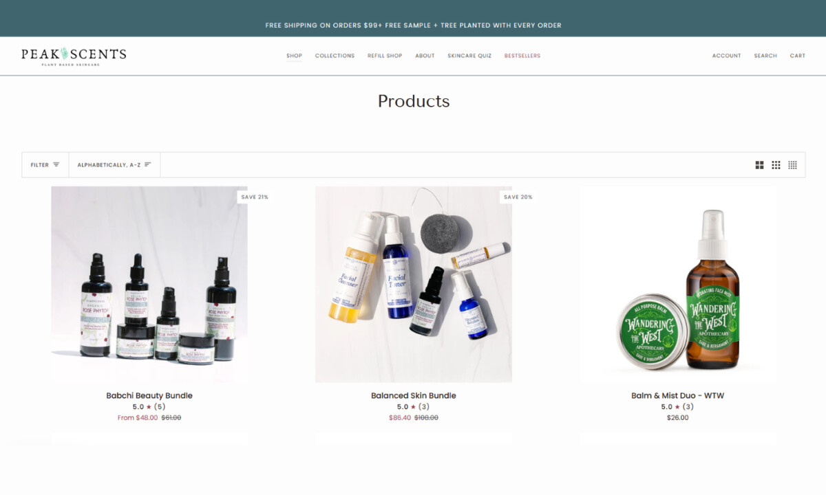 Peak Scents E-Commerce Website Design