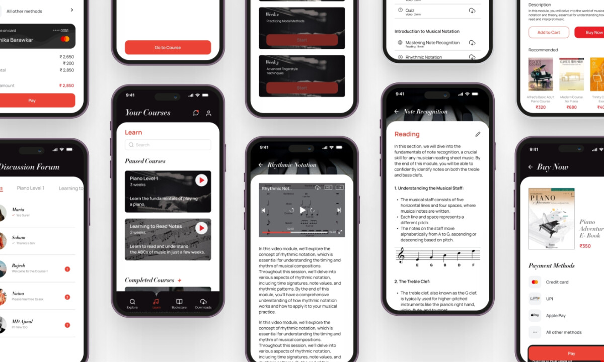 Furtados Music Learning App Design for iOS & Android