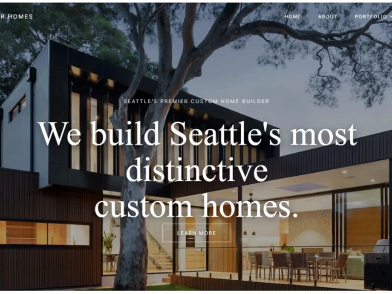 Waltier Homes website design by Swift Dev.