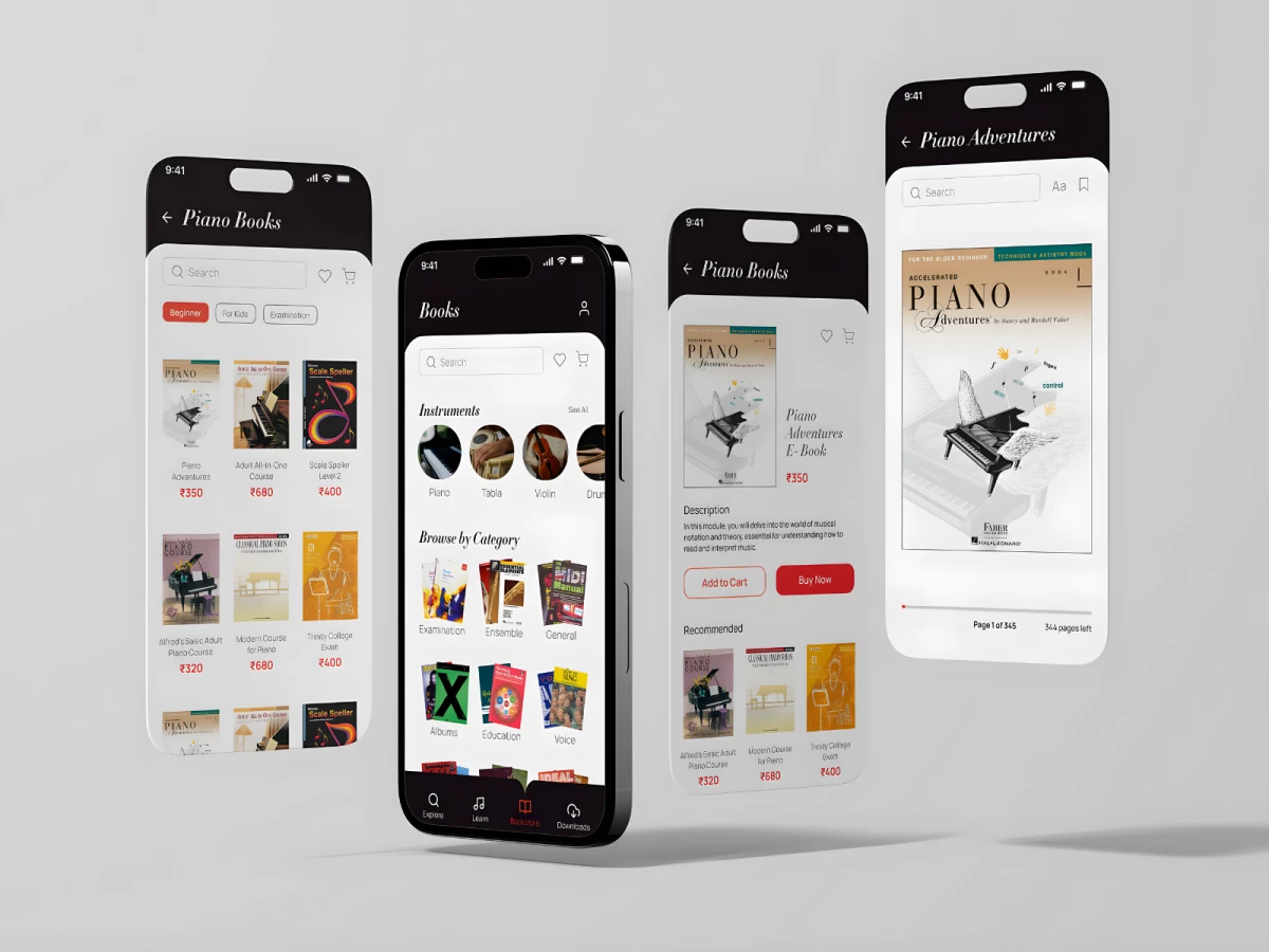 Furtados Music Learning App Design for iOS & Android