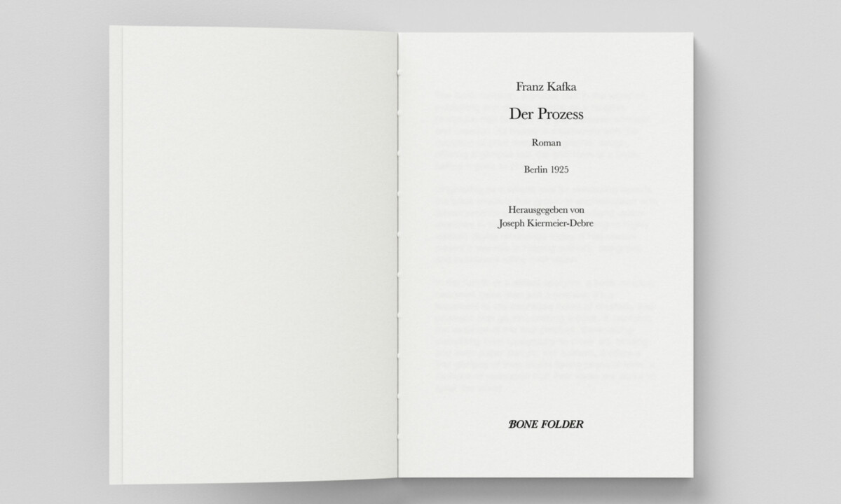 Minimal interior layout emphasizing clarity, hierarchy, and classic typesetting