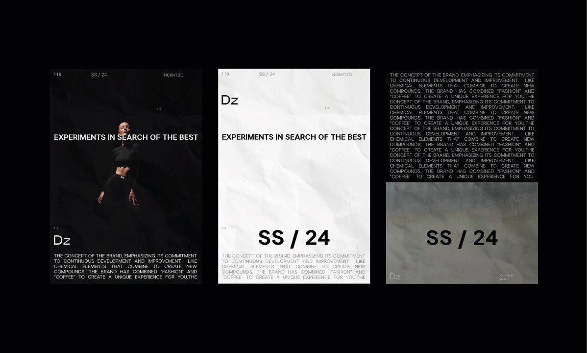Minimal posters frame fashion as experimentation