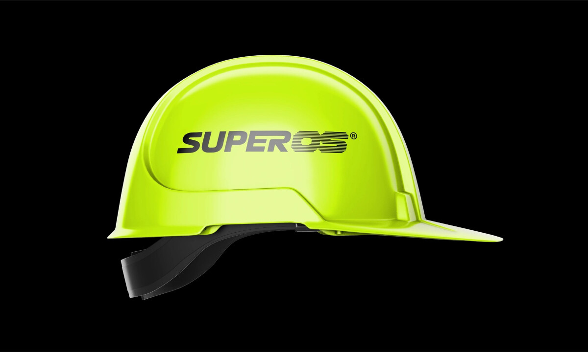High-vis helmet reinforces tech identity