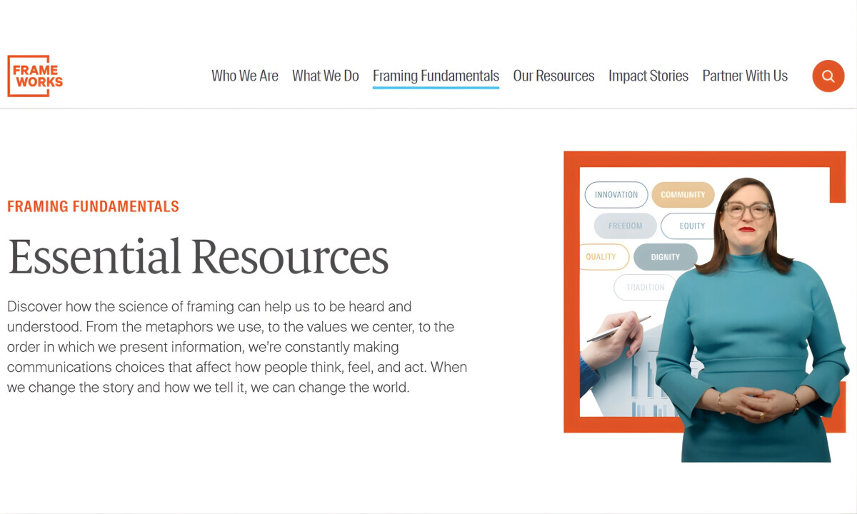 FrameWorks Institute website design by Constructive.