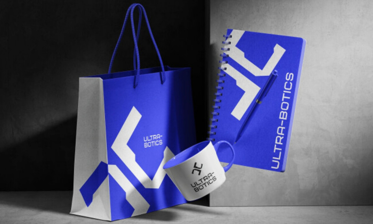 Bold blue identity signals tech reliability