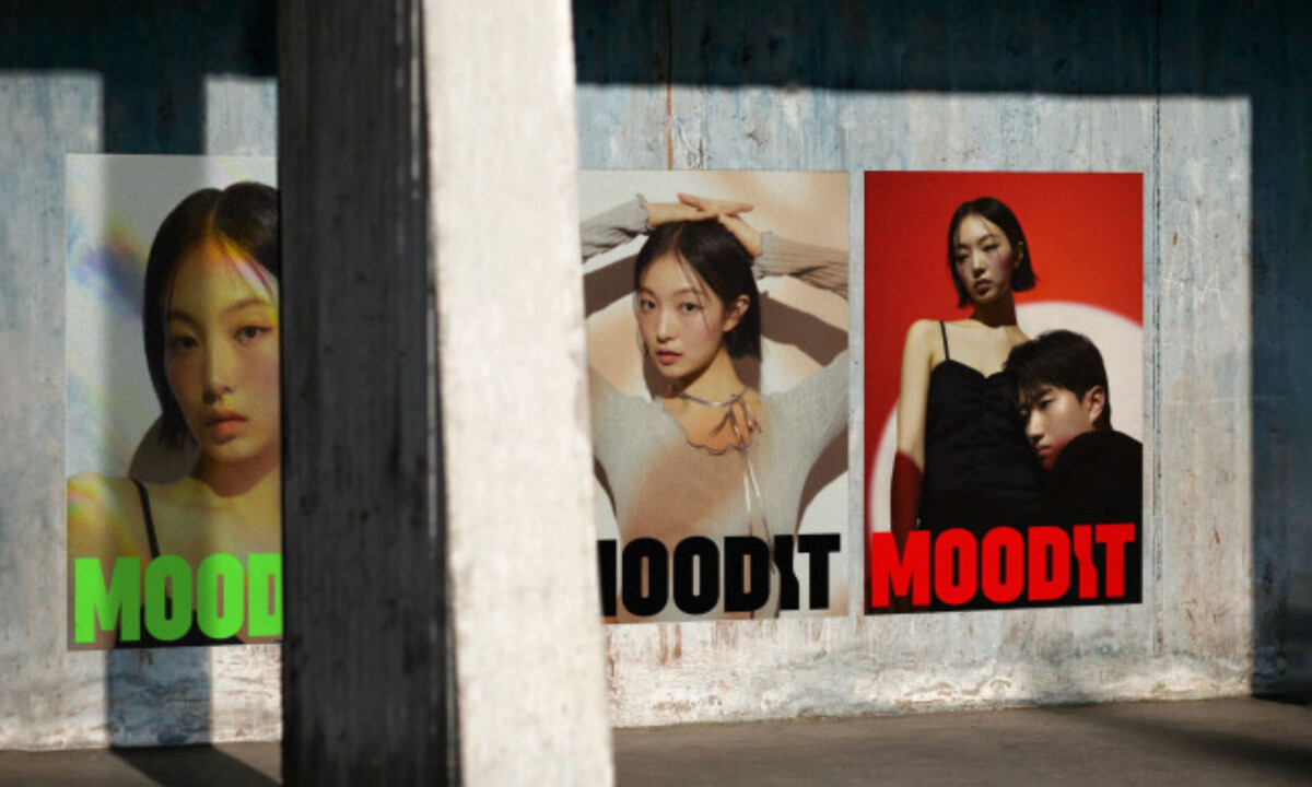 Neon typography posters amplify immersive photo booth concept