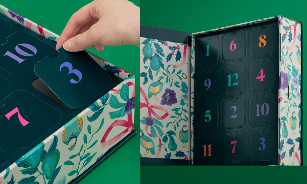 Numbered doors reveal daily holiday surprises