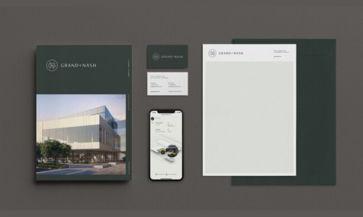 Minimal monogram anchors refined brand system