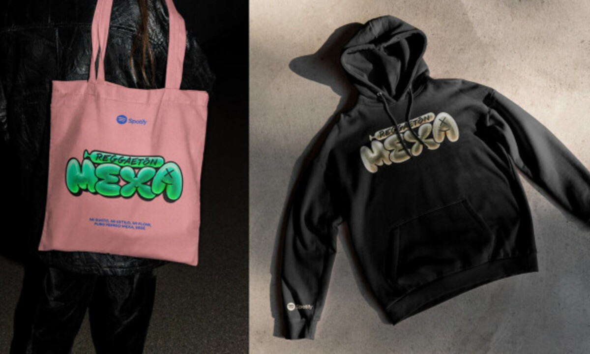 Merchandise extends bubble typography into streetwear