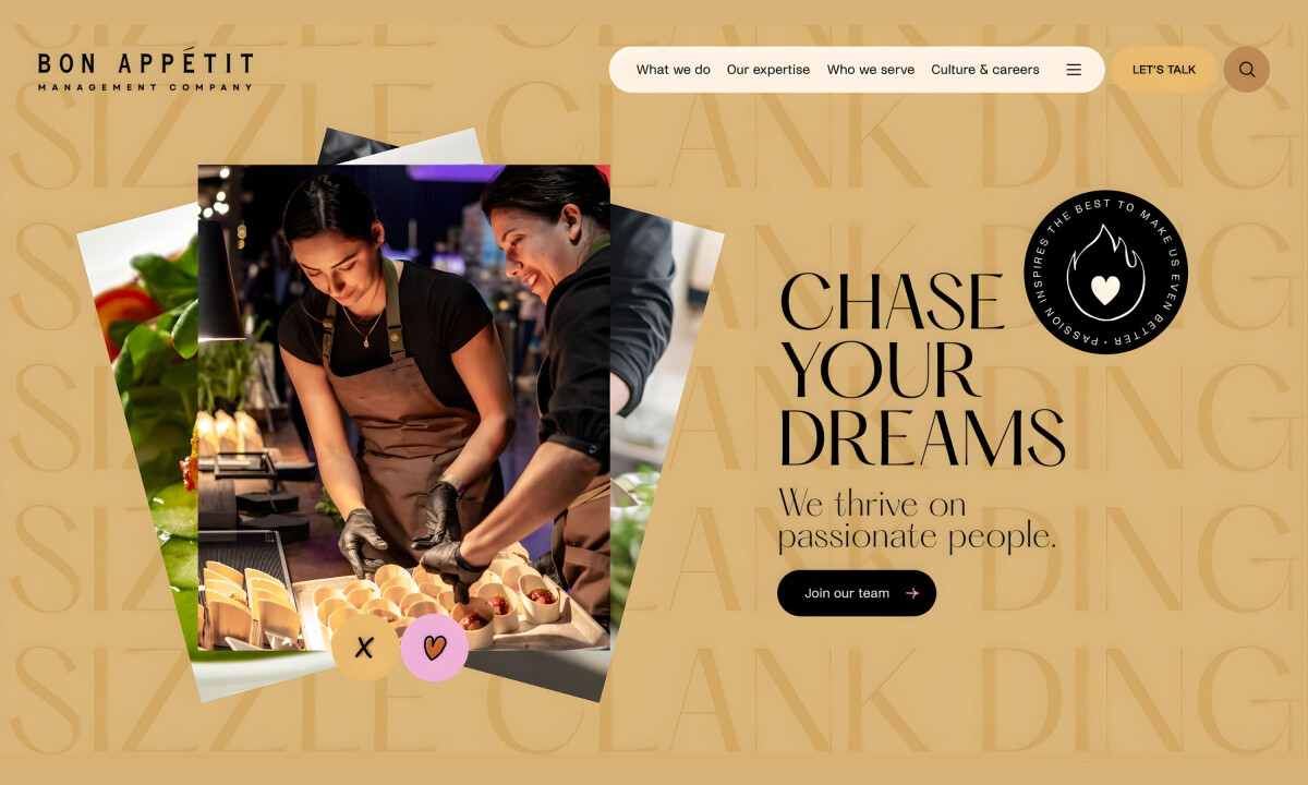 Careers page emphasizes passion and culture