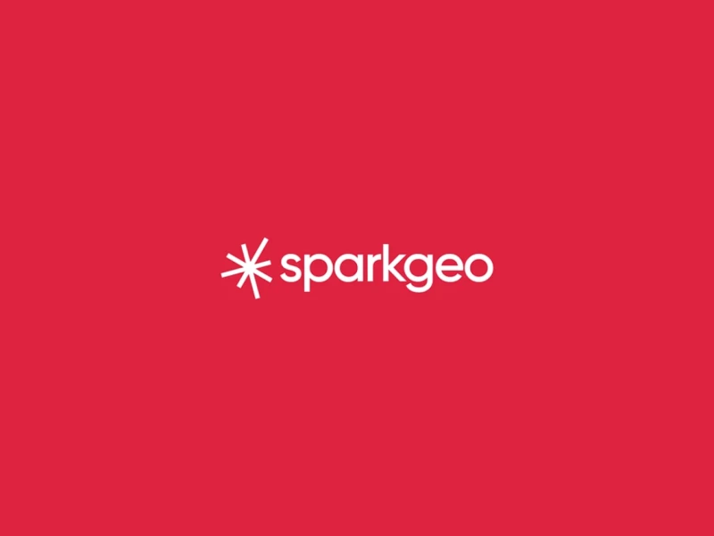 Sparkgeo logo design by 44 Below.