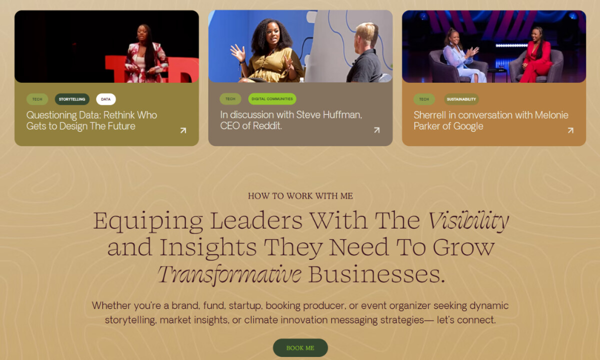 Sherrell Dorsey Website Design