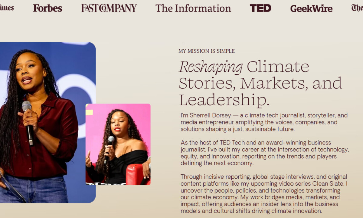 Sherrell Dorsey Website Design