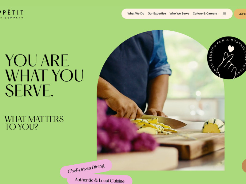 Bon Appétit Management Company Website Design by eDesign Interactive