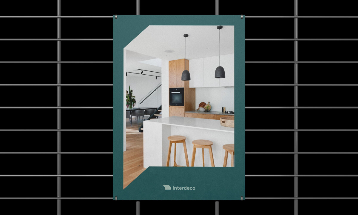 Architectural poster highlights minimalist brand identity