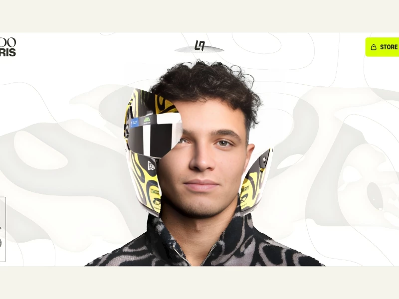 Lando Norris Website Design by Off+Brand.