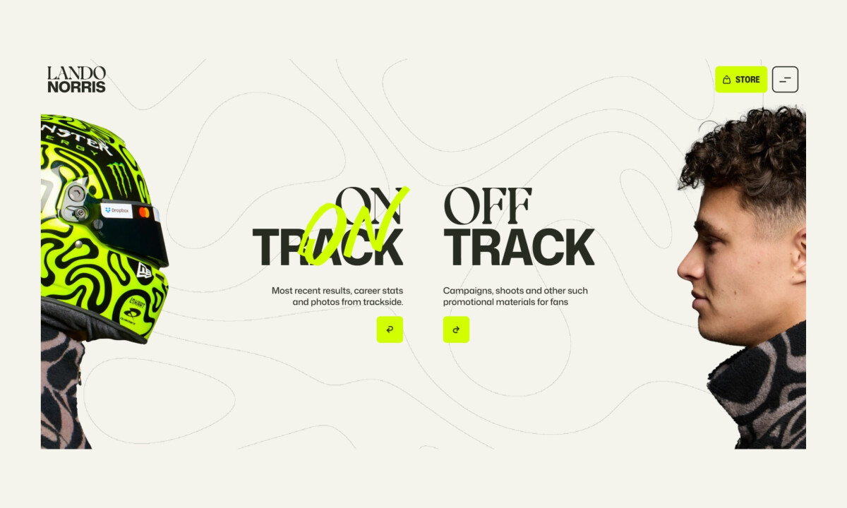 Homepage layout highlighting On Track and Off Track sections