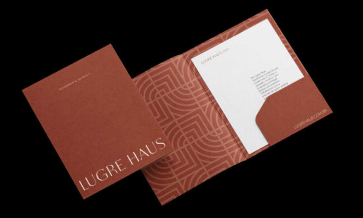 Stationery design presents Lugre Haus brand materials