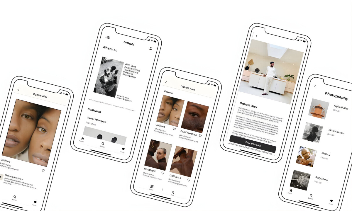 Amani Gallery App Design