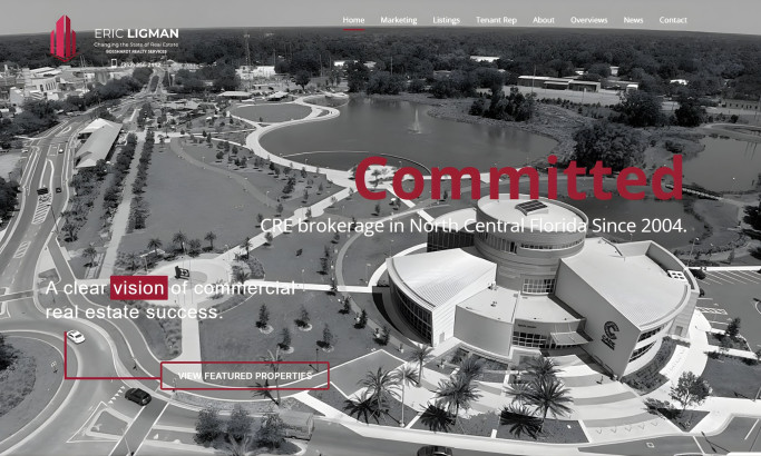 CRE Brokerage in North Central Florida Website Design by Calico Marketing