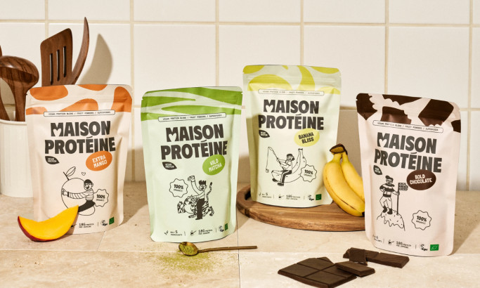 Maison Protéine packaging design by Bolden Branding.