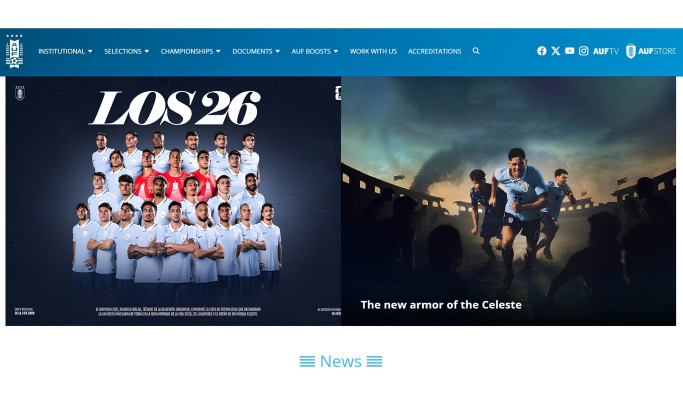 Uruguayan Football Association Website Design by I2ES