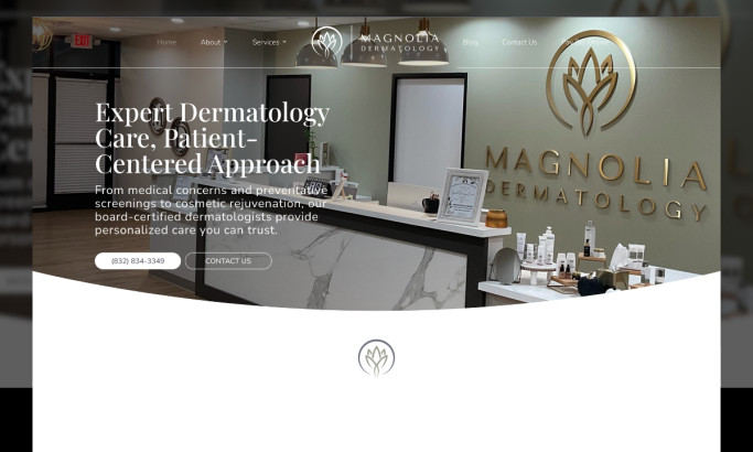 Magnolia Dermatology Website Design by White Coat Web