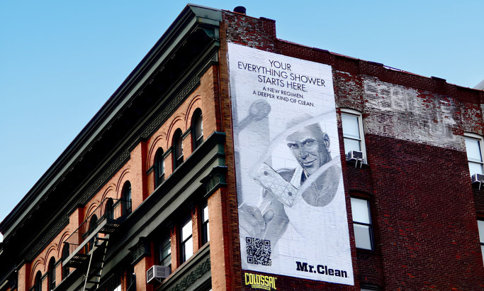 Mr. Clean Shower & Tub Scrubber Billboard Print Design by Chase Design Group