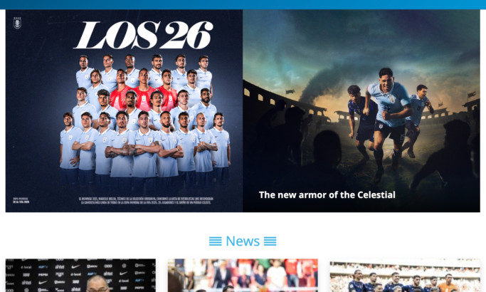 Uruguayan Football Association Website Design by I2ES