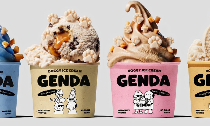 Genda Doggie Ice Cream Packaging Design by Sergio Laskin