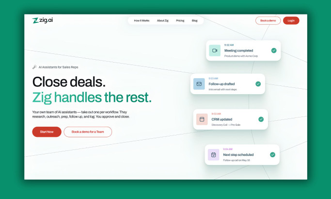 Zig.ai Website Design by Peppermint