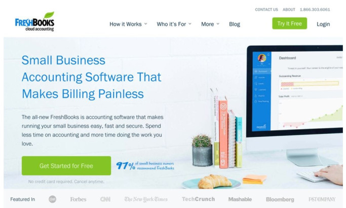 FreshBooks Corporate Website Design