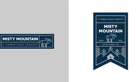 Misty Mountain Lodge Logo Design