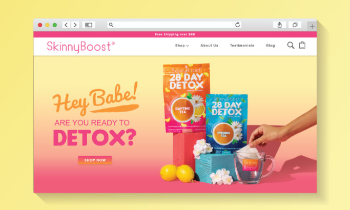 SkinnyBoost Website Design
