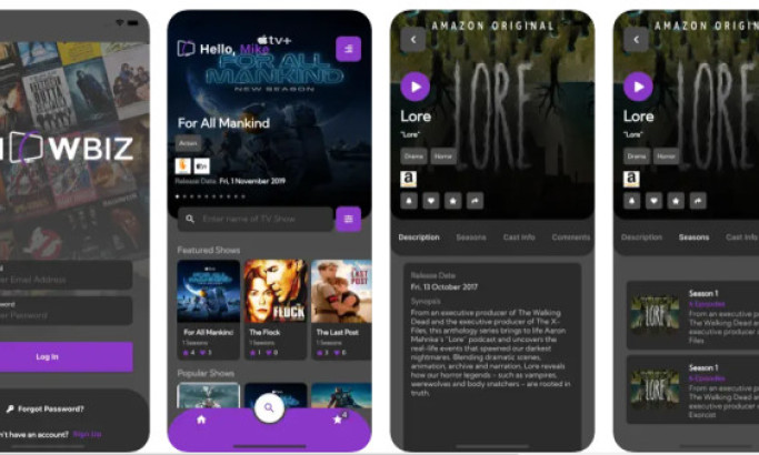 ShowBiz.com App Design
