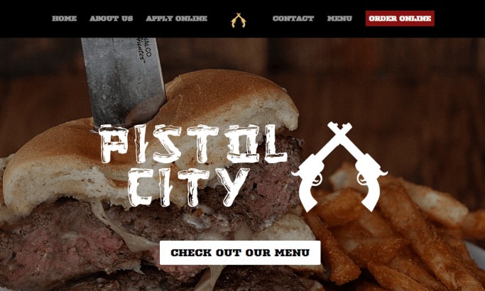 Pistol City Restaurant Web Design