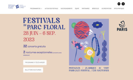 Festivals du Parc Floral in Paris Website Design Analysis