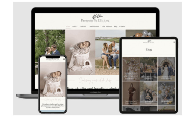 Photography By Ellie Jayne Website Design