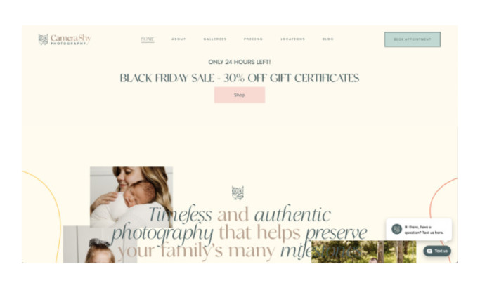 Camera Shy Website Design