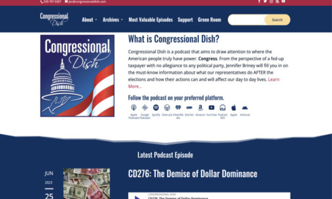 Congressional Dish Website Design Analysis