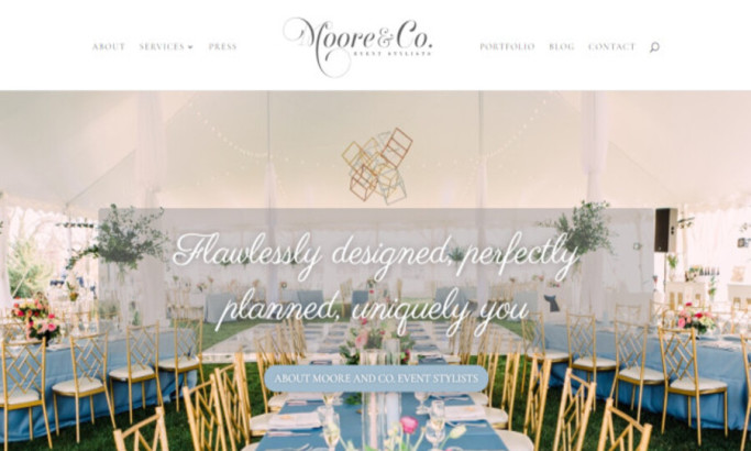 Moore & Co. Event Stylists Web Design Analysis