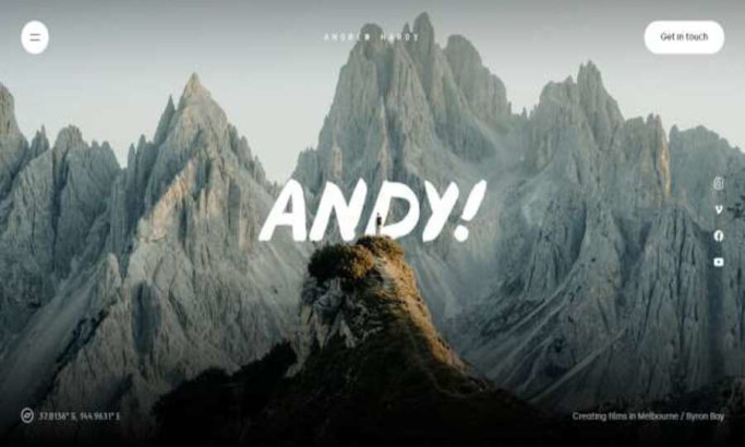 Andy Hardy Website Design