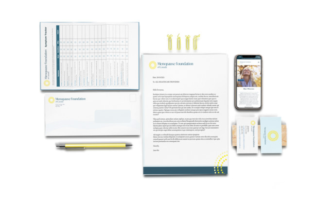 Menopause Foundation of Canada Stationery Print Design