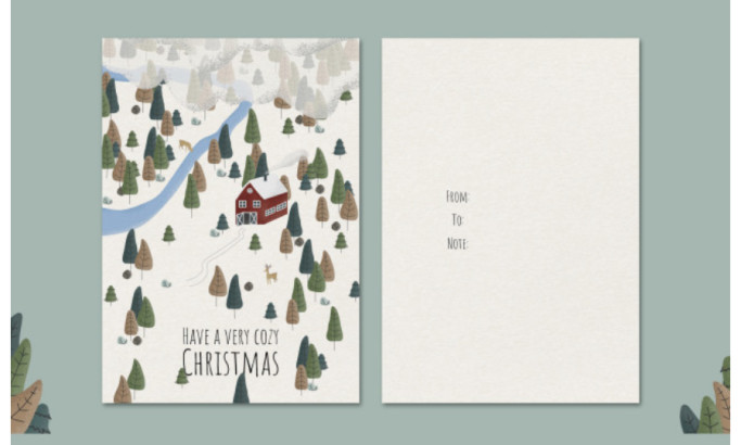 Cozy Christmas Card | 12 Days of Christmas Designs Print Design