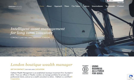 Oakham Wealth Management Website Design