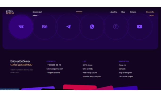 Robin Bobina Website Design