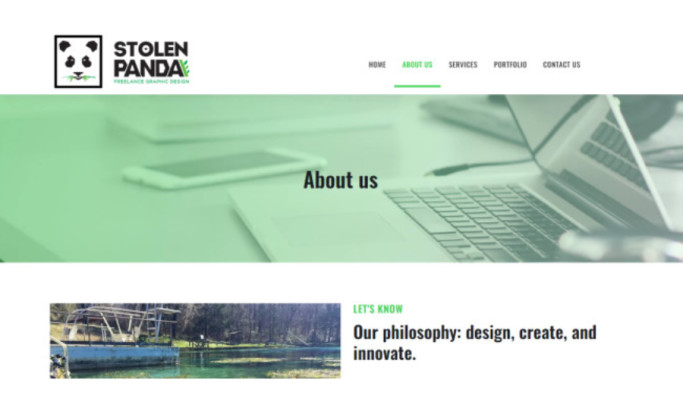 Stolen Panda’s About Us Page Website Design