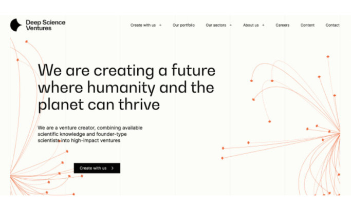 Deep Science Ventures Website Design